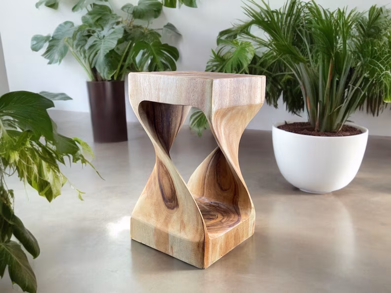 Mesa auxiliar de madera Saman